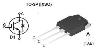 IXSQ20N60B2D1, Высокоскоростной IGBT-транзистор, 600 В, 35А, работа в режиме короткого замыкания